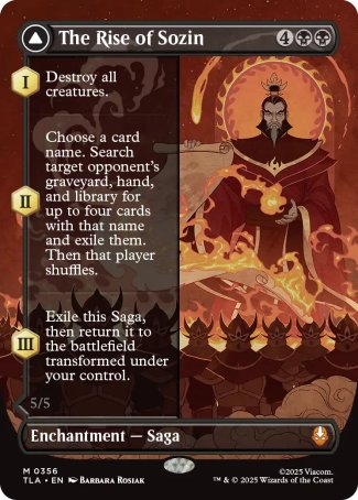 (356) Magic The Gathering Magic: The Gathering | Avatar: The Last Airbender: Extras Single: The Rise of Sozin // Fire Lord Sozin Holo Mythic