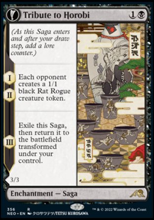 (356) Magic The Gathering Kamigawa: Neon Dynasty: Extras Single: Tribute to Horobi // Echo of Death's Wail (V.1) Holo Rare