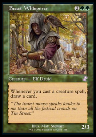 (356) Magic The Gathering Time Spiral Remastered: Extras Single: Beast Whisperer Holo Time Shifted