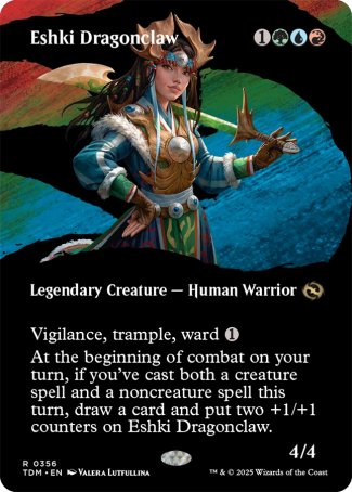 (356) Magic The Gathering Tarkir: Dragonstorm: Extras Single: Eshki Dragonclaw Holo Rare