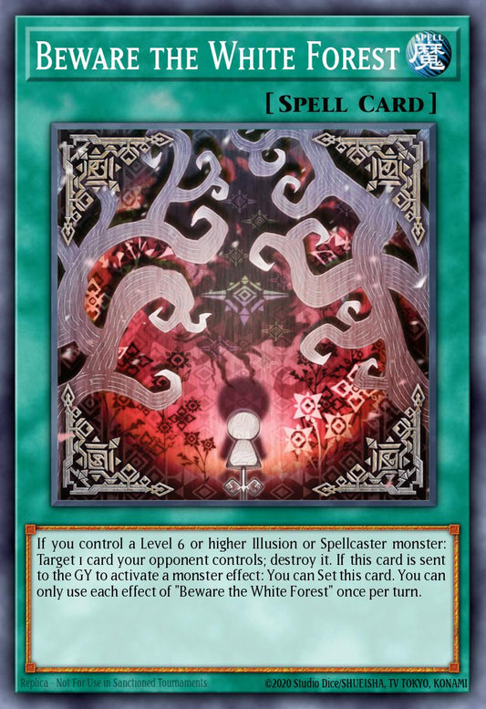 (059) YuGiOh TCG INFO: The Infinite Forbidden Single: Beware the White Forest  Super Rare