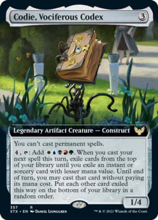(357) Magic The Gathering Strixhaven: School of Mages: Extras Single: Codie, Vociferous Codex Rare