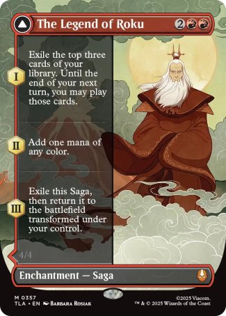 (357) Magic The Gathering Magic: The Gathering | Avatar: The Last Airbender: Extras Single: The Legend of Roku // Avatar Roku Holo Mythic
