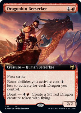 (357) Magic The Gathering Kaldheim: Extras Single: Dragonkin Berserker Holo Rare