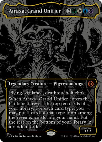 (357) Magic The Gathering Phyrexia: All Will Be One: Extras Single: Atraxa, Grand Unifier (V.2) Mythic