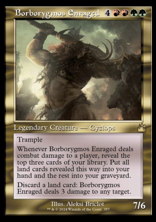 (357) Magic The Gathering Ravnica Remastered: Extras Single: Borborygmos Enraged (V.2) Holo Rare