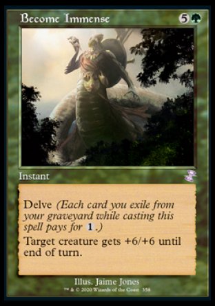 (358) Magic The Gathering Time Spiral Remastered: Extras Single: Become Immense Holo Time Shifted