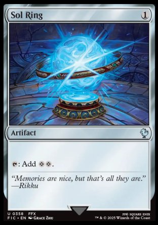(358) Magic The Gathering Commander: Magic: The Gathering - FINAL FANTASY: Collector's Edition Single: Sol Ring (V.3) Holo Uncommon