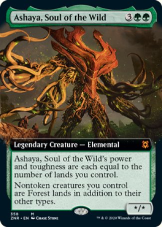 (358) Magic The Gathering Zendikar Rising: Extras Single: Ashaya, Soul of the Wild Holo Mythic