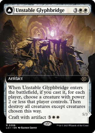 (358) Magic The Gathering The Lost Caverns of Ixalan: Extras Single: Unstable Glyphbridge // Sandswirl Wanderglyph Rare