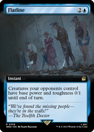 (358) Magic The Gathering Universes Beyond: Doctor Who: Extras Single: Flatline (V.1) Rare