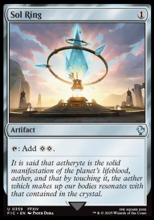 (359) Magic The Gathering Commander: Magic: The Gathering - FINAL FANTASY: Collector's Edition Single: Sol Ring (V.4) Holo Uncommon
