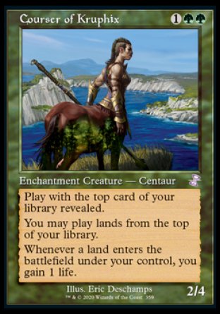 (359) Magic The Gathering Time Spiral Remastered: Extras Single: Courser of Kruphix Holo Time Shifted