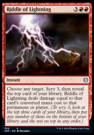(359) Magic The Gathering Jumpstart Single: Riddle of Lightning Uncommon