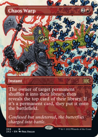 (359) Magic The Gathering Double Masters 2022: Extras Single: Chaos Warp (V.1) Holo Rare