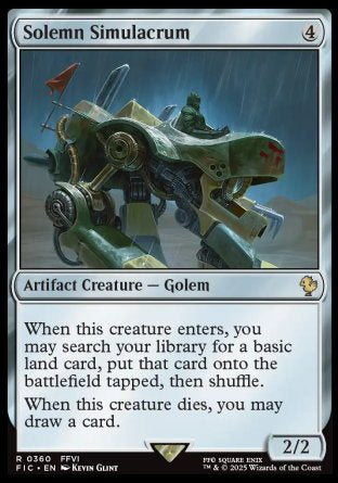 (360) Magic The Gathering Commander: Magic: The Gathering - FINAL FANTASY: Collector's Edition Single: Solemn Simulacrum Holo Rare