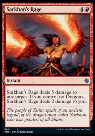 (360) Magic The Gathering Jumpstart Single: Sarkhan's Rage Common