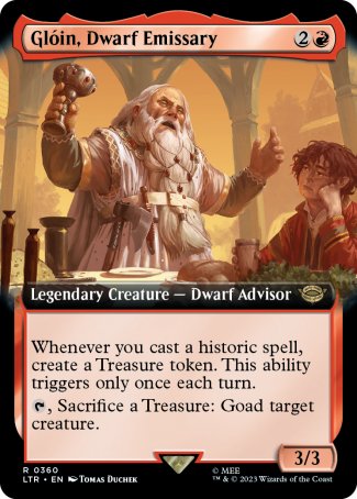 (360) Magic The Gathering The Lord of the Rings: Tales of Middle-earth: Extras Single: Gl������in, Dwarf Emissary Rare