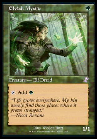 (360) Magic The Gathering Time Spiral Remastered: Extras Single: Elvish Mystic Holo Time Shifted