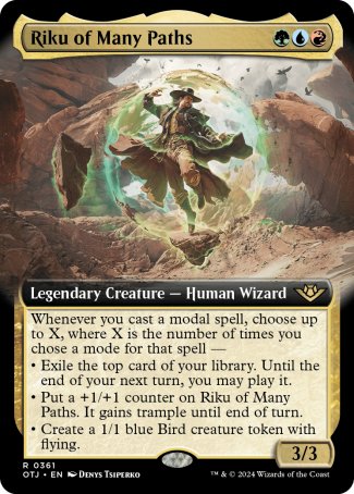 (361) Magic The Gathering Outlaws of Thunder Junction: Extras Single: Riku of Many Paths Rare