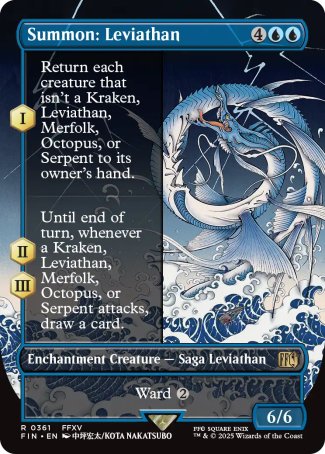 (361) Magic The Gathering Magic: The Gathering - FINAL FANTASY: Extras Single: Summon: Leviathan Holo Rare