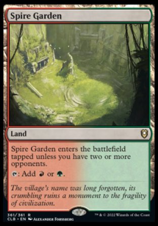 (361) Magic The Gathering Commander Legends: Battle for Baldur's Gate Single: Spire Garden Rare