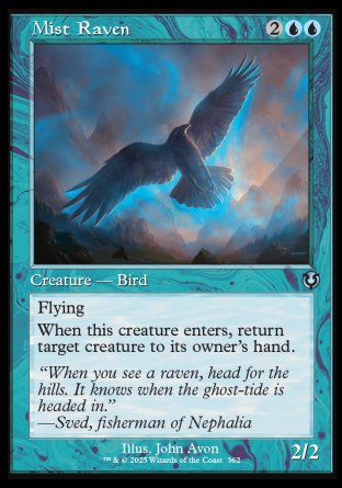 (362) Magic The Gathering Innistrad Remastered: Extras Single: Mist Raven Holo Uncommon
