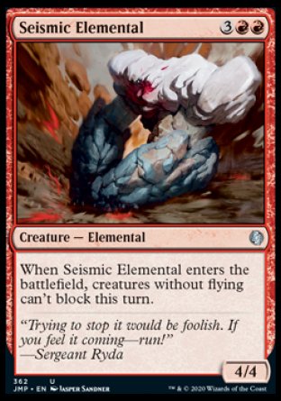 (362) Magic The Gathering Jumpstart Single: Seismic Elemental Uncommon