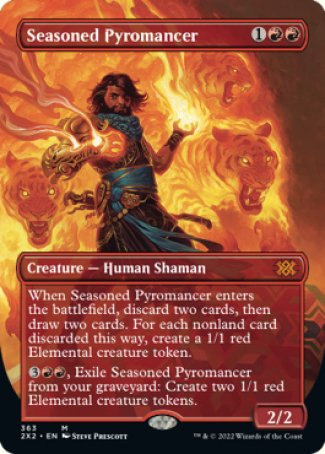(363) Magic The Gathering Double Masters 2022: Extras Single: Seasoned Pyromancer (V.1) Holo Mythic