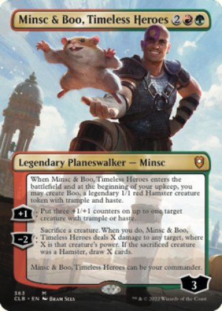 (363) Magic The Gathering Commander Legends: Battle for Baldur's Gate: Extras Single: Minsc & Boo, Timeless Heroes Holo Mythic