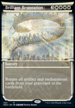 (363) Magic The Gathering Kamigawa: Neon Dynasty: Extras Single: Brilliant Restoration (V.1) Holo Rare