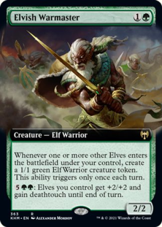 (363) Magic The Gathering Kaldheim: Extras Single: Elvish Warmaster Holo Rare