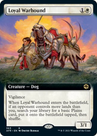 (363) Magic The Gathering Adventures in the Forgotten Realms: Extras Single: Loyal Warhound Holo Rare