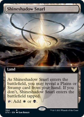 (364) Magic The Gathering Strixhaven: School of Mages: Extras Single: Shineshadow Snarl Holo Rare