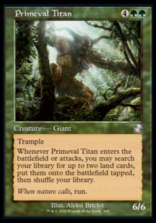 (365) Magic The Gathering Time Spiral Remastered: Extras Single: Primeval Titan Holo Time Shifted