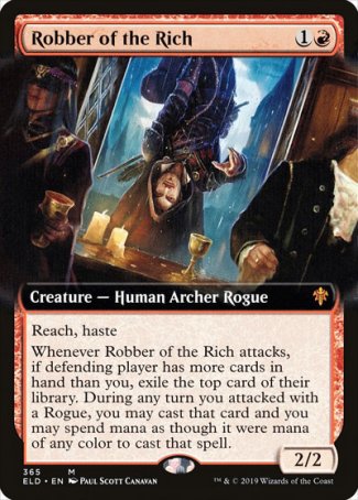 (365) Magic The Gathering Throne of Eldraine: Extras Single: Robber of the Rich Holo Mythic