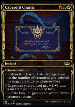 (365) Magic The Gathering Streets of New Capenna: Extras Single: Cabaretti Charm (V.2) Holo Uncommon