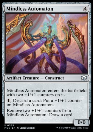 (365) Magic The Gathering Commander: March of the Machine Single: Mindless Automaton Uncommon