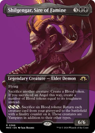 (366) Magic The Gathering Modern Horizons 3: Extras Single: Shilgengar, Sire of Famine (V.1) Rare