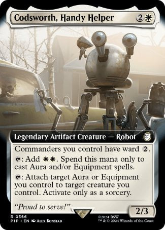 (366) Magic The Gathering Universes Beyond: Fallout: Extras Single: Codsworth, Handy Helper (V.1) Rare