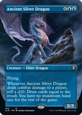 (366) Magic The Gathering Commander Legends: Battle for Baldur's Gate: Extras Single: Ancient Silver Dragon (V.1) Holo Mythic