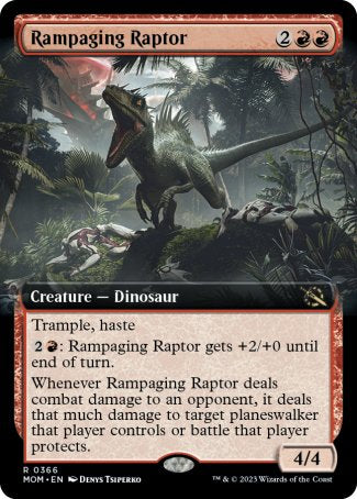 (366) Magic The Gathering March of the Machine: Extras Single: Rampaging Raptor Rare
