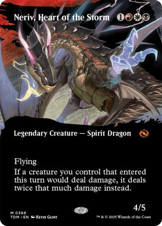 (366) Magic The Gathering Tarkir: Dragonstorm: Extras Single: Neriv, Heart of the Storm (V.2) Holo Mythic