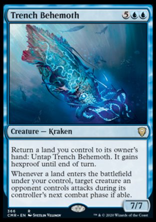 (366/361) Magic The Gathering Commander Legends: Extras Single: Trench Behemoth Rare