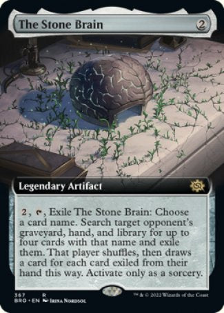 (367) Magic The Gathering The Brothers' War: Extras Single: The Stone Brain Rare