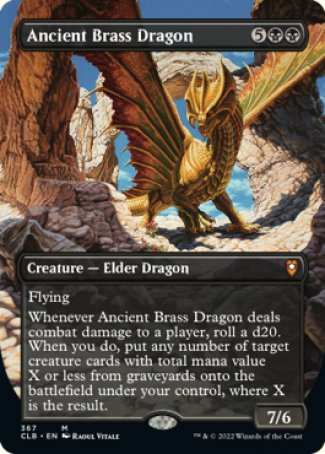 (367) Magic The Gathering Commander Legends: Battle for Baldur's Gate: Extras Single: Ancient Brass Dragon (V.1) Holo Mythic