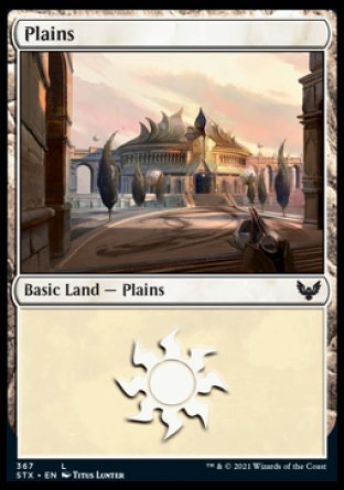 (367) Magic The Gathering Strixhaven: School of Mages: Extras Single: Plains (V.2) Land