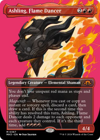 (367) Magic The Gathering Modern Horizons 3: Extras Single: Ashling, Flame Dancer (V.1) Holo Mythic