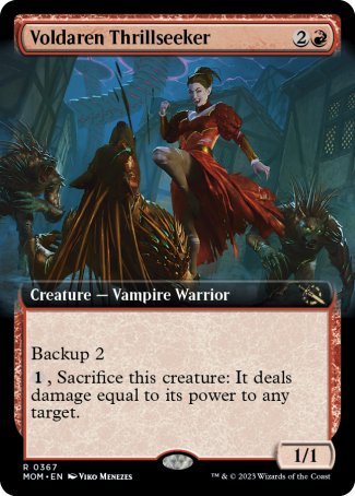 (367) Magic The Gathering March of the Machine: Extras Single: Voldaren Thrillseeker Holo Rare