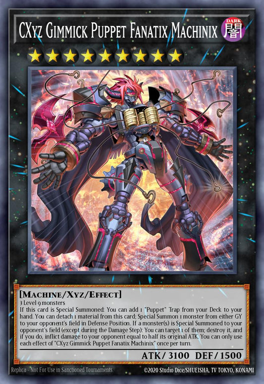 (043) YuGiOh TCG INFO: The Infinite Forbidden Single: CXyz Gimmick Puppet Fanatix Machinix  Super Rare